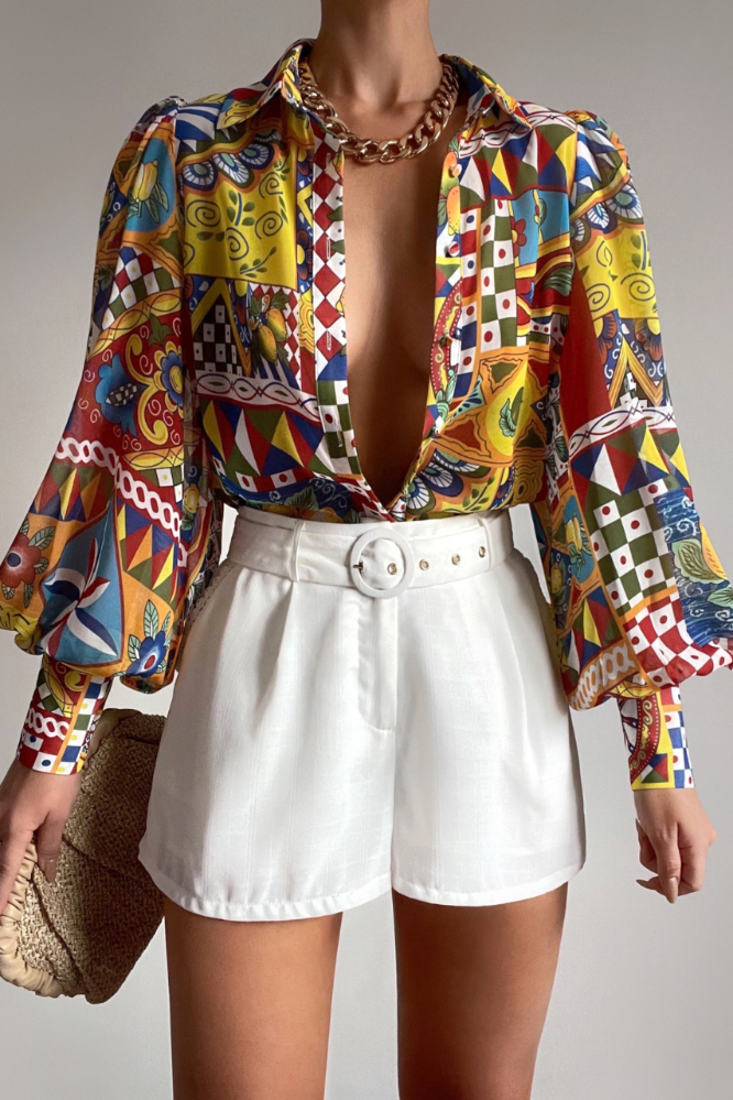 Fleetwood Blouse in Phaedra Print