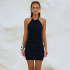 Natino Mini Dress in Black Shimmer