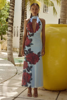  Maxi Dress in Red Rose