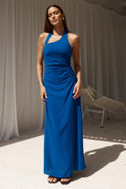 Elera Midi Dress in Cobalt