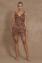 Romelly Mini Dress in Leopard Print