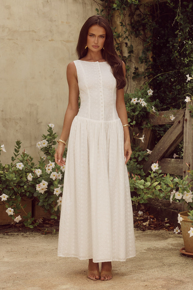 Nevah Maxi Dress in White