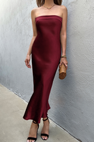 Slip Dress in Merlot