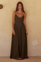 Zephy Maxi Dress in Chocolate